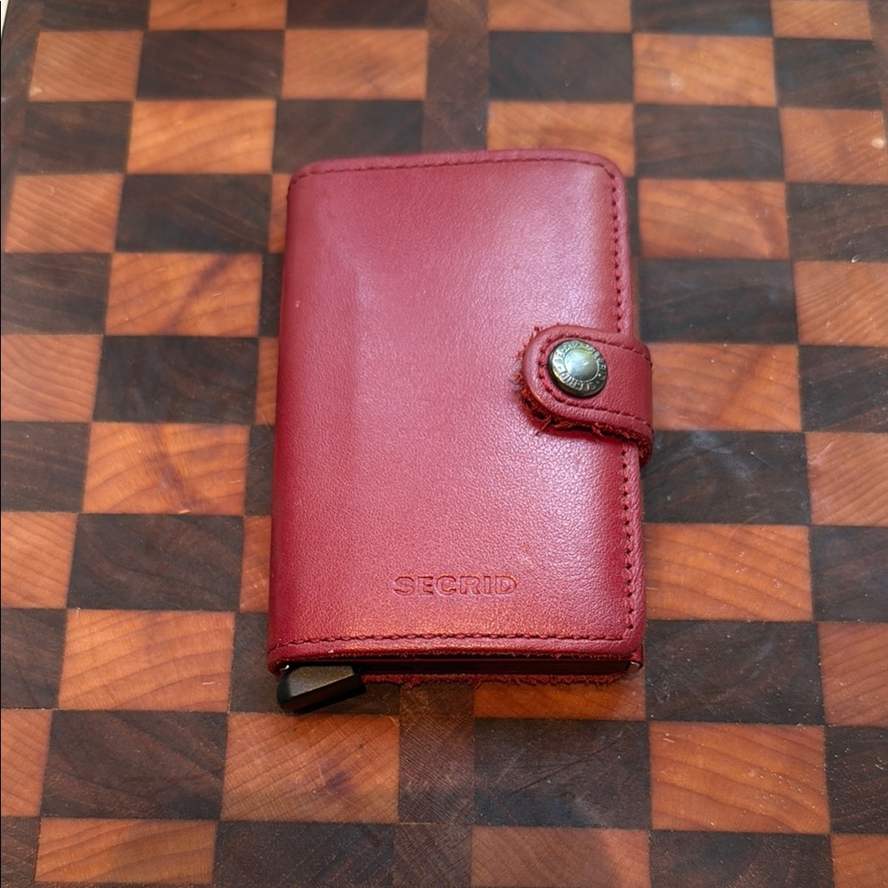 Secrid Red Leather Wallet